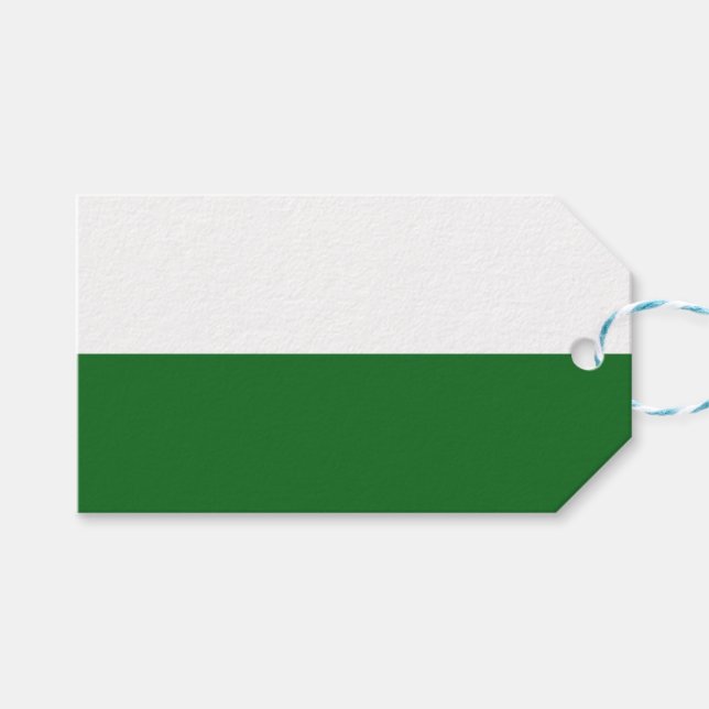 Flagge Sachsens (deutscher Staat) Geschenkanhänger (Vorderseite (Horizontal))