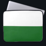 Flagge Sachsens (deutscher Staat) Laptopschutzhülle<br><div class="desc">Dieses Design ist geprägt von der sächsischen Flagge, einem Binnenland-Staat Deutschlands. Sachsen grenzt an die deutschen Staaten Brandenburg, Sachsen-Anhalt, Thüringen und Bayern sowie an die Länder Polen und Tschechien. Die Hauptstadt Sachsen ist Dresden, während die größte Stadt Leipzig ist.</div>