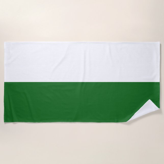 Flagge Sachsens (deutscher Staat) Strandtuch (Vorderseite)
