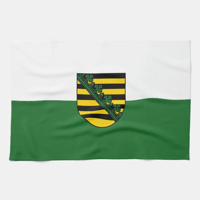 Flagge Sachsens Geschirrtuch (Horizontal)