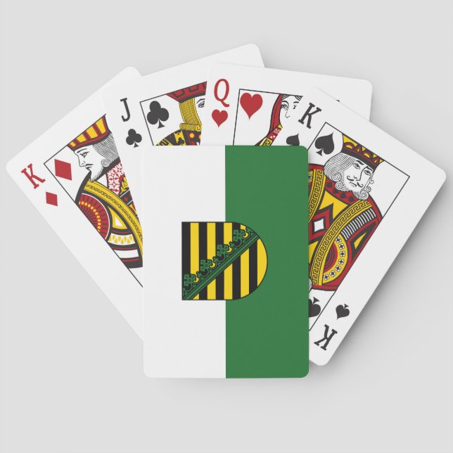 Flagge Sachsens Spielkarten (Rückseite)