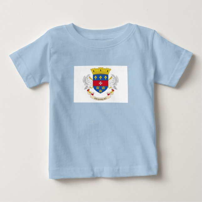Flagge Saint Barthélemy Baby T-shirt (Vorderseite)