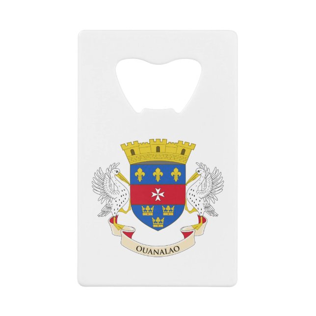 Flagge Saint Barthélemy Geldbeutel Flaschenöffner (Vorderseite)