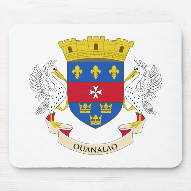 Flagge Saint Barthélemy Mousepad (Vorne)