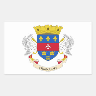 Flagge Saint Barthélemy Rechteckiger Aufkleber