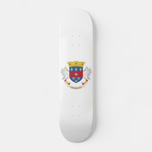 Flagge Saint Barthélemy Skateboard (Vorderseite)
