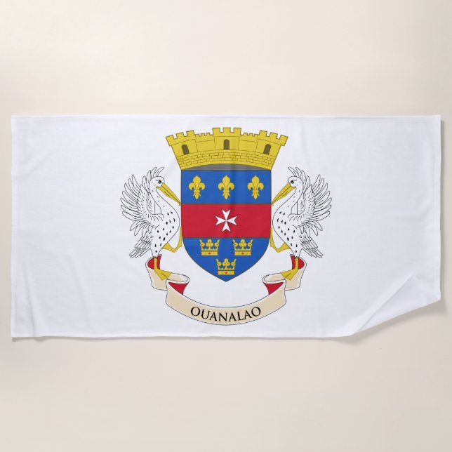 Flagge Saint Barthélemy Strandtuch (Vorderseite)