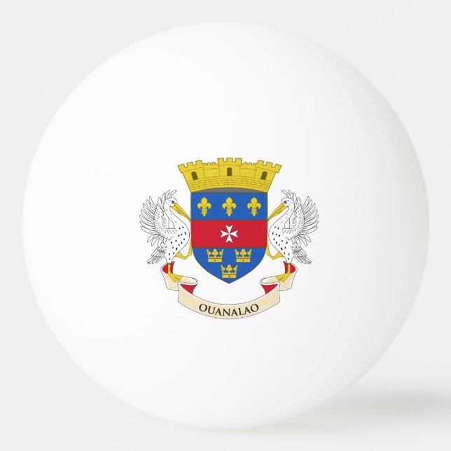 Flagge Saint Barthélemy Tischtennisball (Vorderseite)