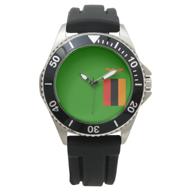 Flagge Sambias Armbanduhr (Vorderseite)