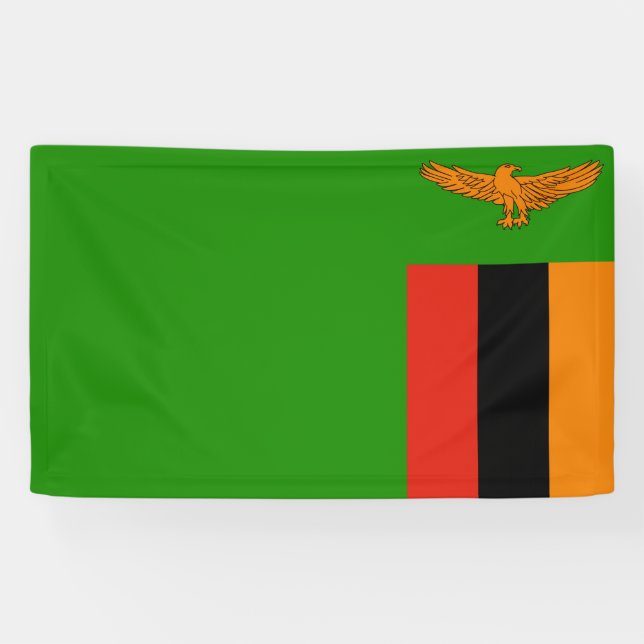 Flagge Sambias Banner (Horizontal)