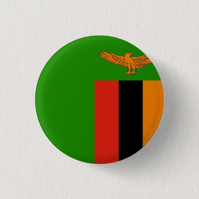 Flagge Sambias Button (Vorderseite)