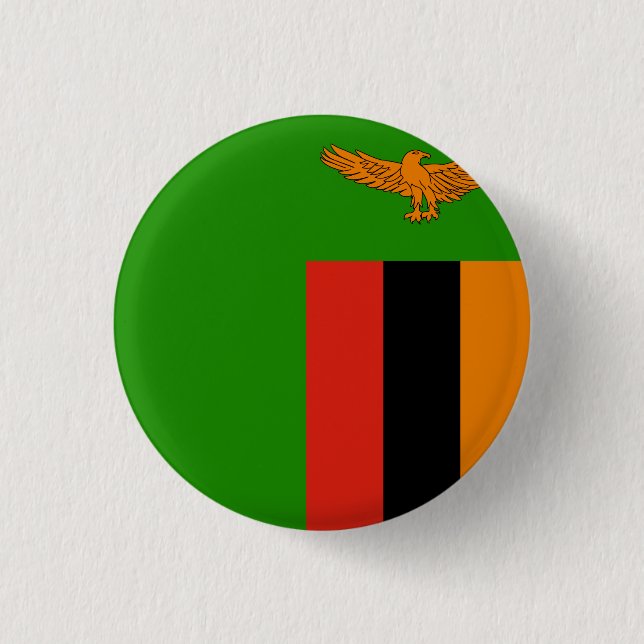 Flagge Sambias Button (Vorderseite)