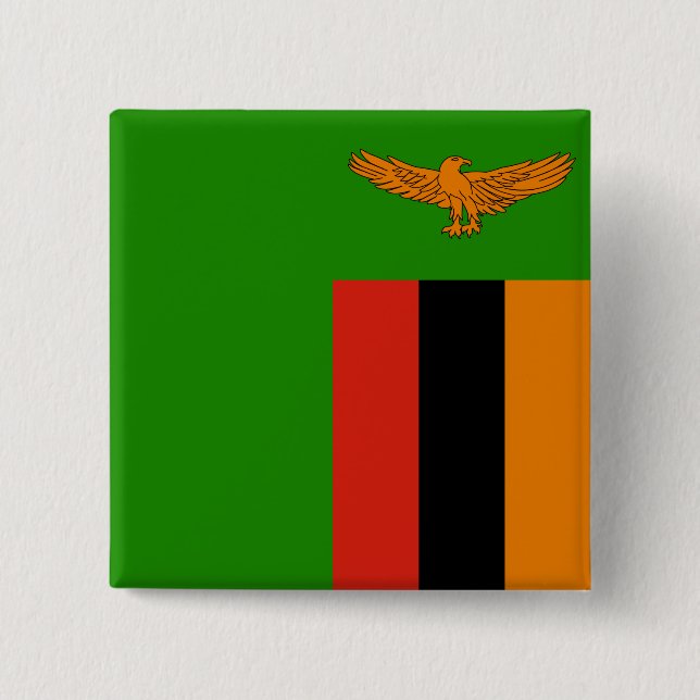 Flagge Sambias Button (Vorderseite)