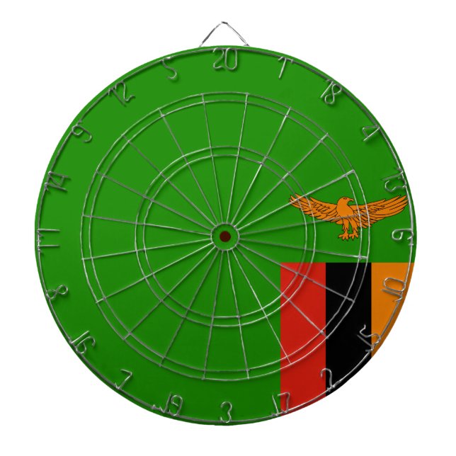 Flagge Sambias Dartscheibe (vorne)