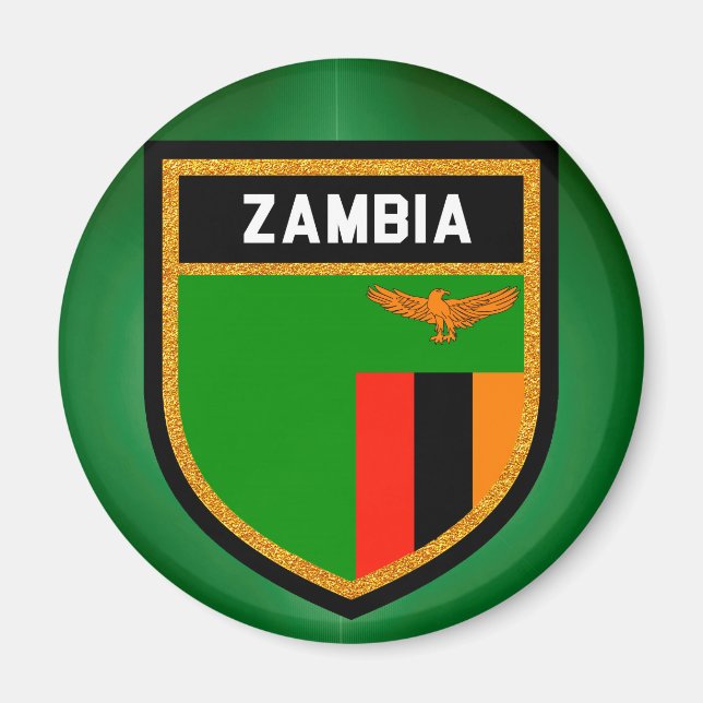 Flagge Sambias Magnet (Vorne)