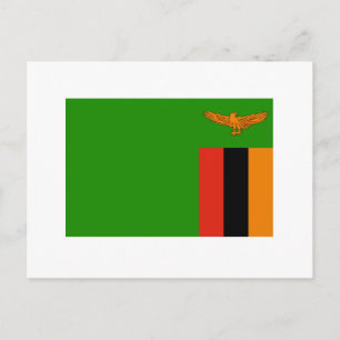 Flagge Sambias Postkarte