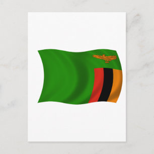 Flagge Sambias Postkarte