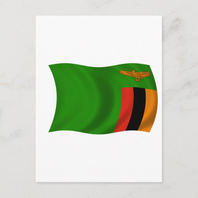 Flagge Sambias Postkarte (Vorderseite)