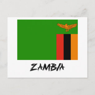 Flagge Sambias Postkarte