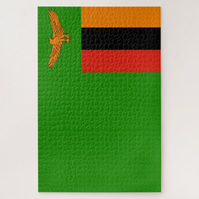 Flagge Sambias Puzzle (Vertikal)