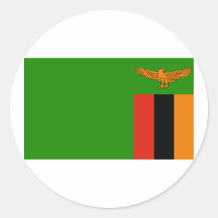 Flagge Sambias Runder Aufkleber