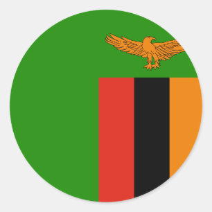 Flagge Sambias Runder Aufkleber