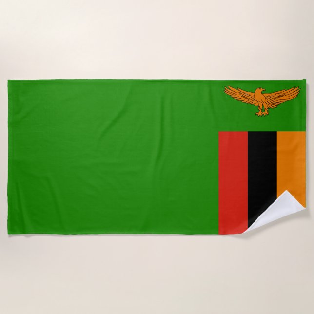 Flagge Sambias Strandtuch (Vorderseite)