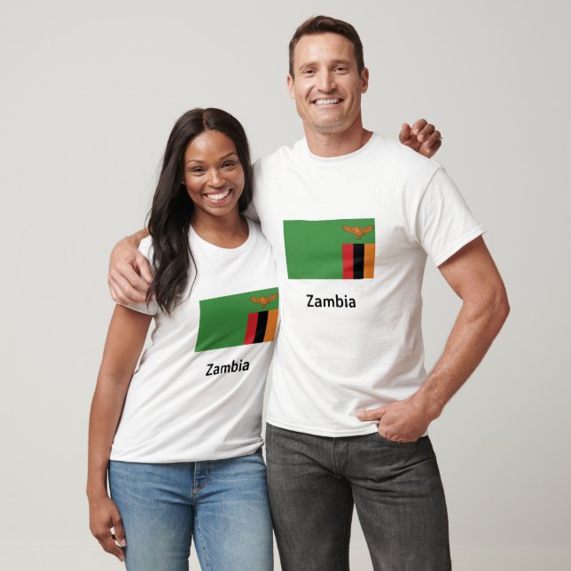 Flagge Sambias T-Shirt (Unisex)