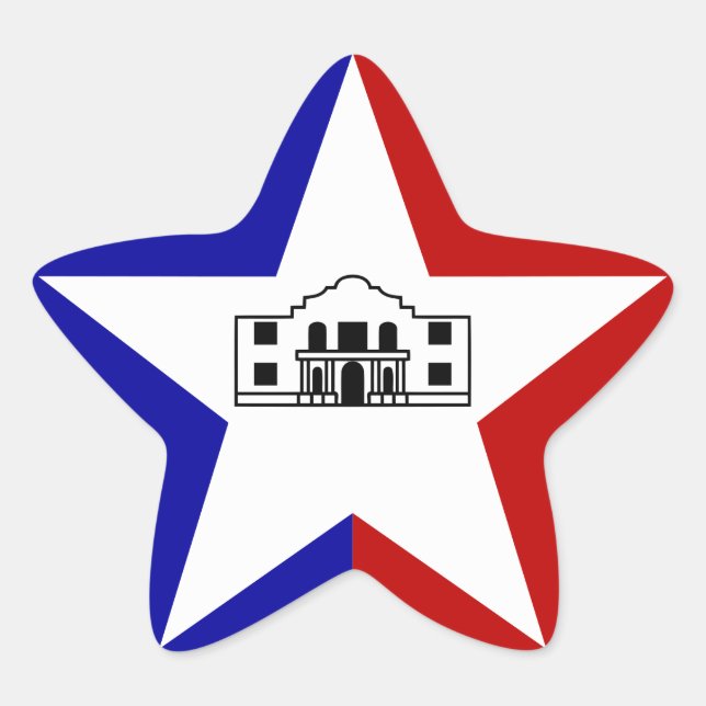 Flagge San Antonio Stern-Aufkleber (Vorderseite)