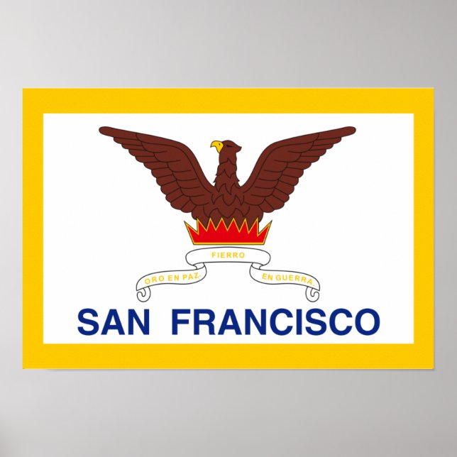Flagge San Francisco Poster (Vorne)