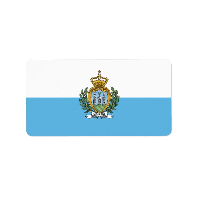 Flagge San Marino Adressaufkleber (Vorne)