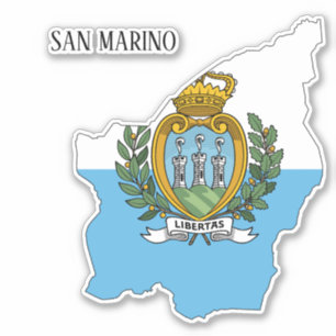 Flagge San Marino Aufkleber