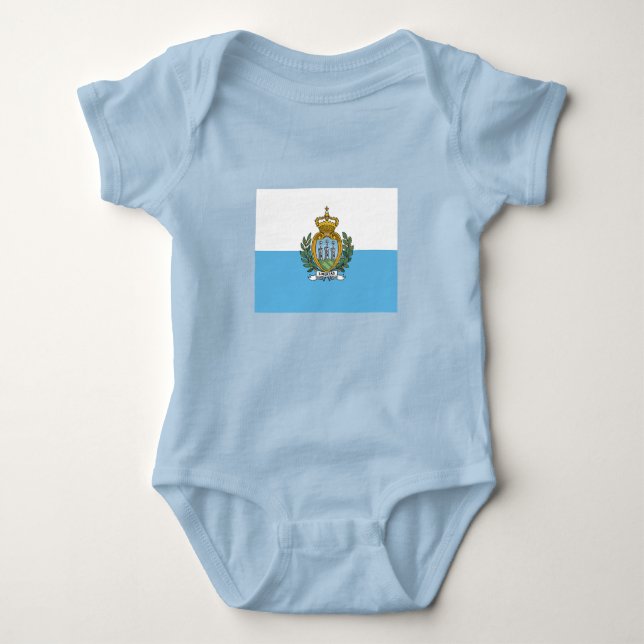Flagge San Marino Baby Strampler (Vorderseite)