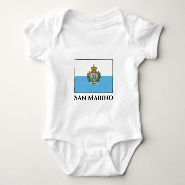 Flagge San Marino Baby Strampler (Vorderseite)
