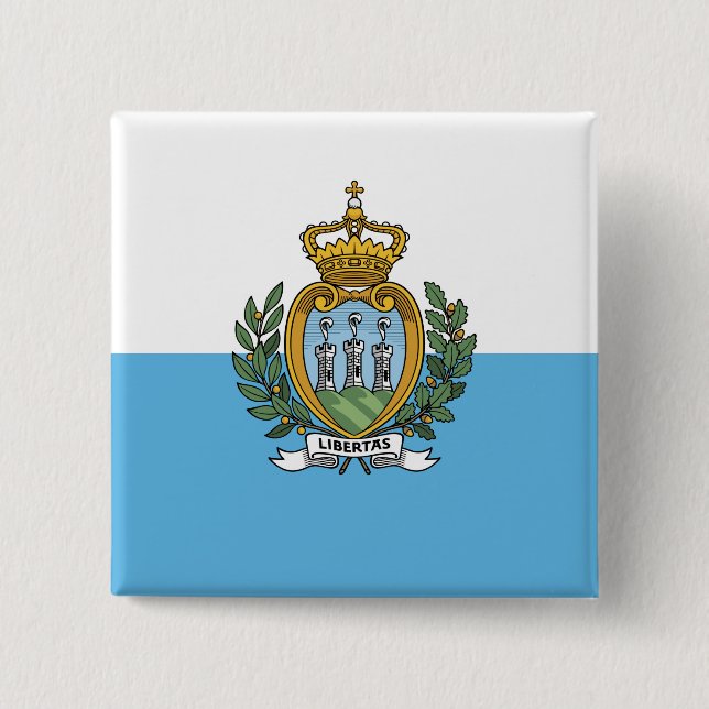 Flagge San Marino Button (Vorderseite)