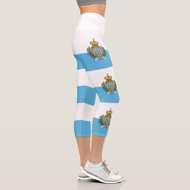 Flagge San Marino Capri Leggings (Rechts)