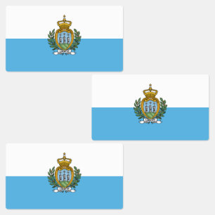 Flagge San Marino Etiketten