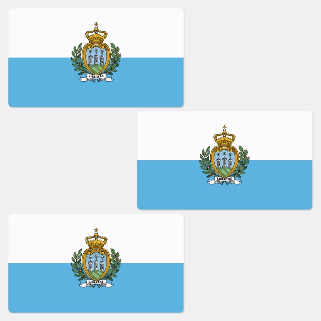 Flagge San Marino Etiketten (Gruppe)