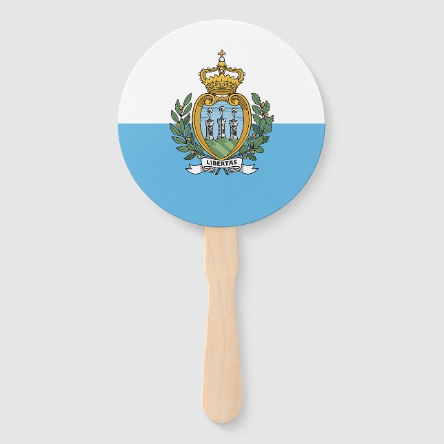 Flagge San Marino Fächer (Vorderseite)