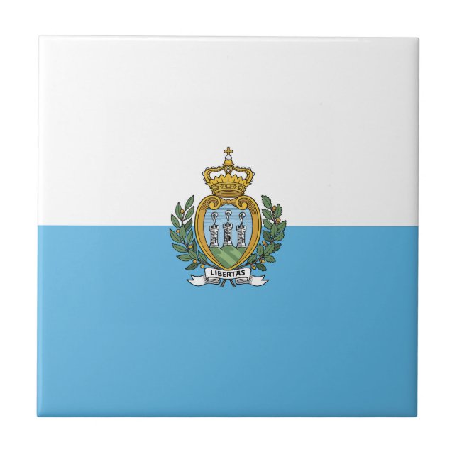 Flagge San Marino Fliese (Vorderseite)