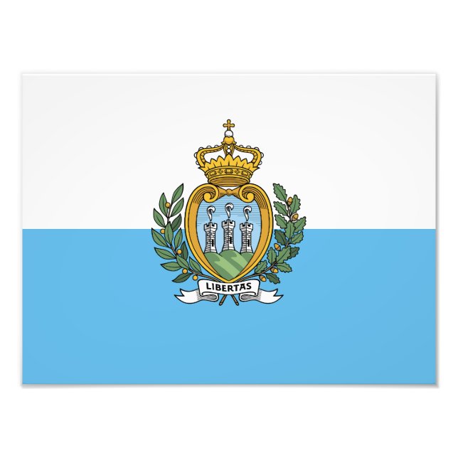Flagge San Marino Fotodruck (Vorne)