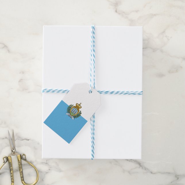 Flagge San Marino Geschenkanhänger (Mit Garn)