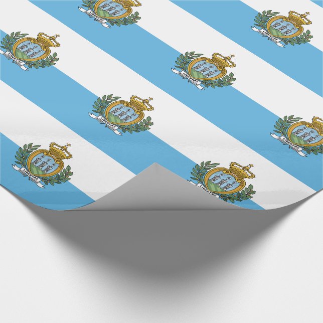 Flagge San Marino Geschenkpapier (Ecke)