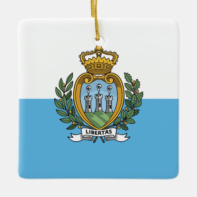 Flagge San Marino Keramikornament (Vorderseite)