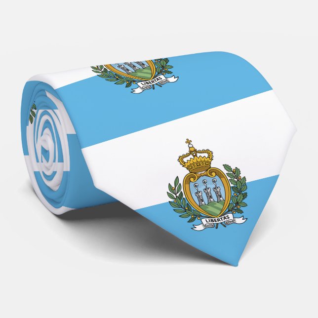 Flagge San Marino Krawatte (Gerollt)