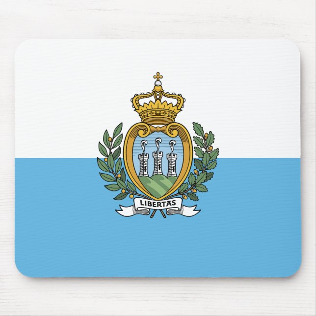 Flagge San Marino Mousepad (Vorne)
