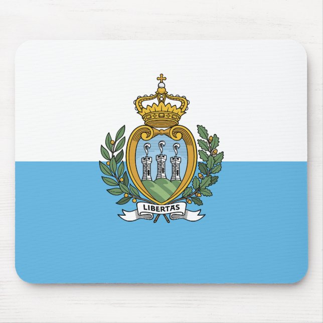 Flagge San Marino Mousepad (Vorne)