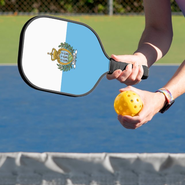 Flagge San Marino Pickleball Schläger (InSitu)