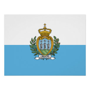 Flagge San Marino Poster