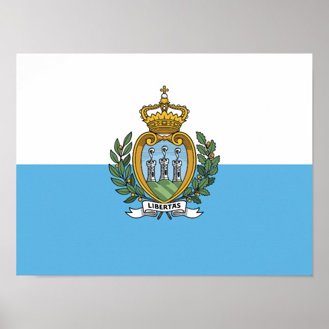 Flagge San Marino Poster (Vorne)